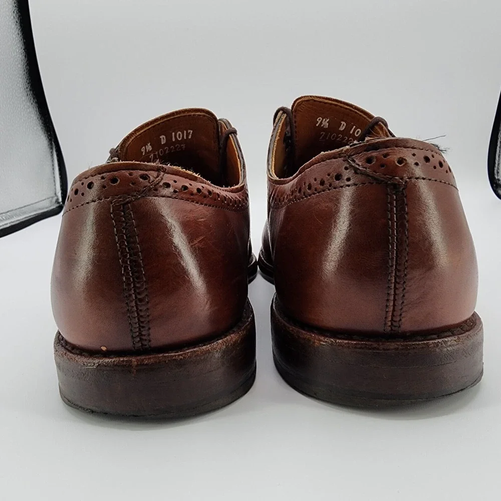 Allen Edmonds Yorktown‎ Derby Shoes Mens 9.5 D Cap Toe Made USA Leather Soles